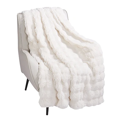 Holiday Time Cloud Bubble Faux Fur Throw