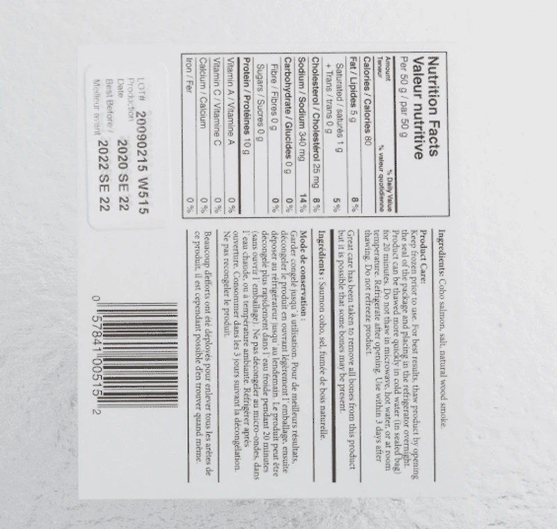 E-NANAK SAUMON FUMÉ 140g E-NANAK SAUMON FUMÉ