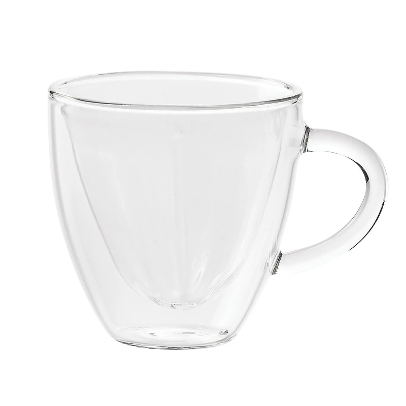 Safdie & Co. Verres à café Barista Amore Premium avec poignée, verres transparents pour boissons chaudes/froides, design parfait pour Americano, Cappuccinos, Latte ou Macchiato, thé et boissons 2 pièc