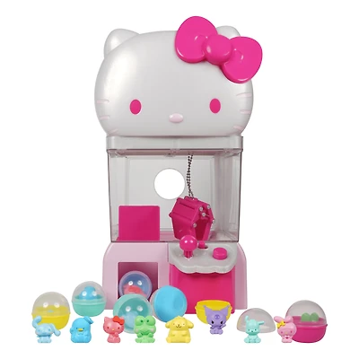 Machine à griffes Hello Kitty and Friends, 12 pouces, avec 8 mini-figurines à collectionner, produit Sanrio sous licence officielle de Jazwares.