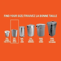 Hefty Easyflaps™ Lot de 55 sacs poubelle solides pour cuisine Blanc Taille XS 25 l