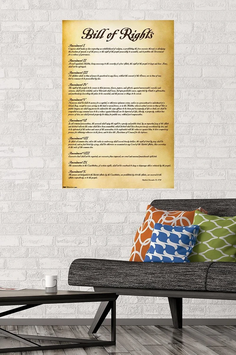 The United States of America - Bill of Rights Wall Poster, 22.375" x 34"