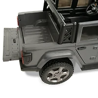 Jeep Gladiator Rubicon 12 V, véhicule à batterie, 2 places, gris, pour enfants de 3 à 8 ans, vitesse maximale : 8 km/h