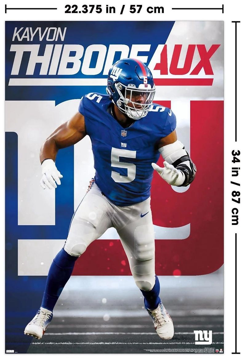 NFL New York Giants - Kayvon Thibodeaux 24 Wall Poster, 22.375" x 34"