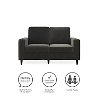 Causeuse Cody de Hometrends en velours gris, 2 places