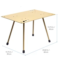 Ozark Trail Aluminum Table,  Tan Beige, Simply to Setup and Take Down, Weight Capacity:50lb, Aluminum Table