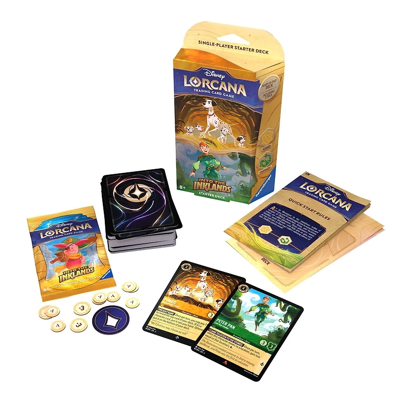 Disney Lorcana Set 3 Into The Inklands Amber & Emerald Starter Deck