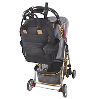 Baby Essentials ‘The Essential’ Multi-Pocket Mesh Padded Back Baby Diaper Bag Backpack with Insulated Bottle Pockets, Detachable Pacifier Pouch and Stroller Straps in Black