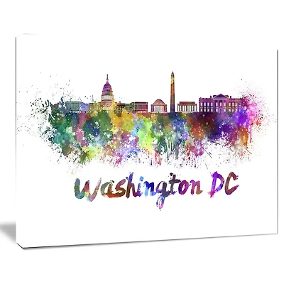 Design Art La Ligne D'Horizon De Washington Dc Art Sur Toile