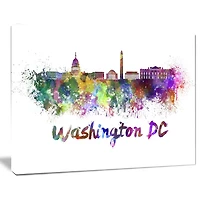 Design Art Washington DC Skyline Canvas Print