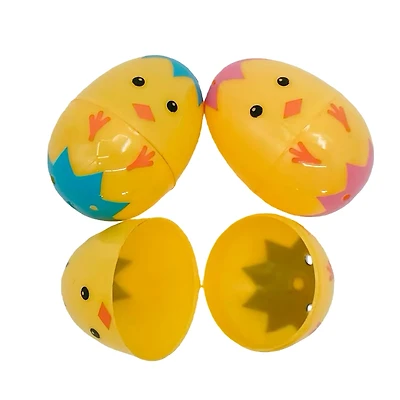 Œufs de Pâques en plastique à remplir avec poussins jaunes, paquet de 12, par Way To Celebrate, 43 mm