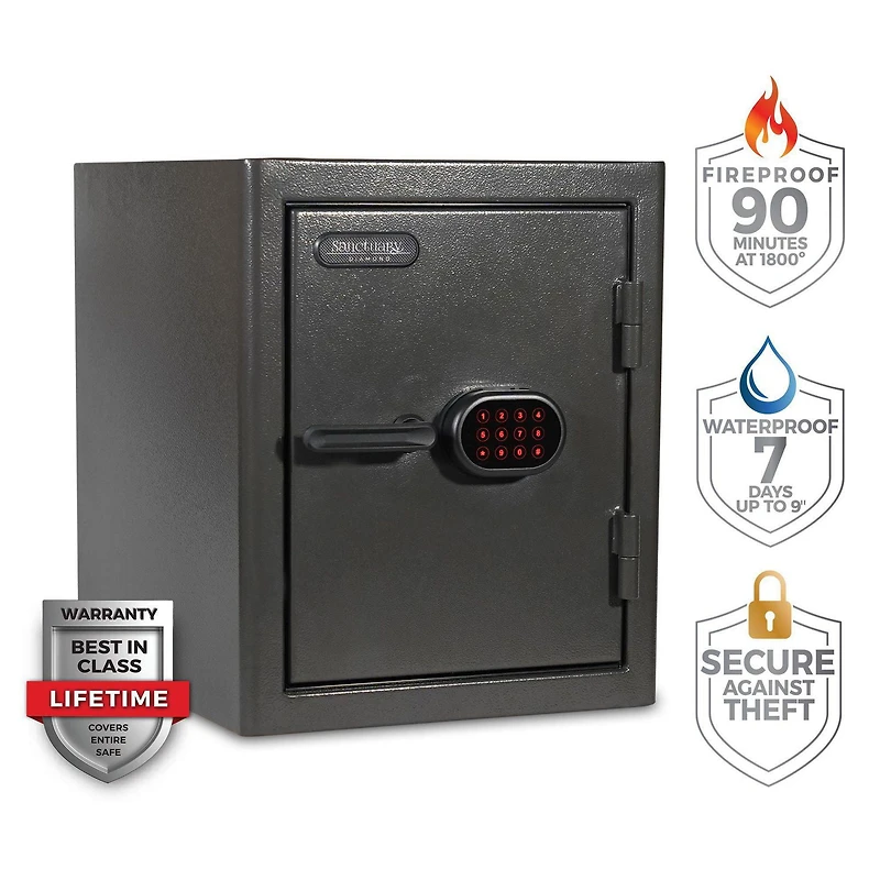 Série Sports Afield Diamond : coffre-fort pour la maison et le bureau de 20,5 po de hauteur avec serrure électronique et protection à triple joint [2,25 pieds cubes] SA-DIA3-CA-DP