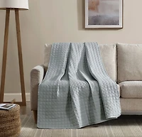 Social Standard by Sanctuary Plaid matelassé solide, luxueusement doux, infroissable, facile d'entretien