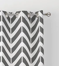 Mainstays Chevron Pearl Curtain Panel Pair