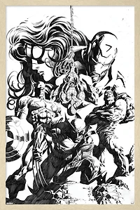 Marvel Sketch - Group Wall Poster