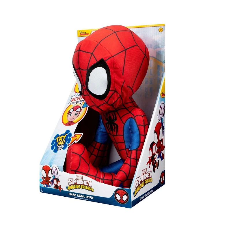 Spidey et ses amis présentent la révélation secrète de Spidey en peluche