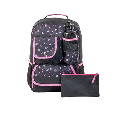 Jetstream Ensemble de sac à dos trois pièces Sac à dos pour l'école, bouteille d'eau et étui
