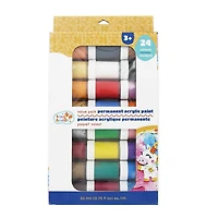 TINY HANDS Permanent Acrylic Paint — Value Pack, 24 Colours, Age 3+, ACRY PAINT 24PCS