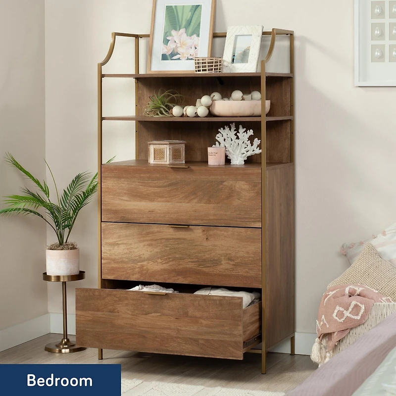 Sauder International Lux Dresser in Sindoori Mango Finish