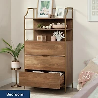 Sauder International Lux Dresser in Sindoori Mango Finish