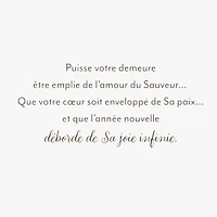 DaySpring  French-Language Religious Boxed Christmas Cards, Peaceful Snowman and House (Pack of 16 Cards with Envelopes)