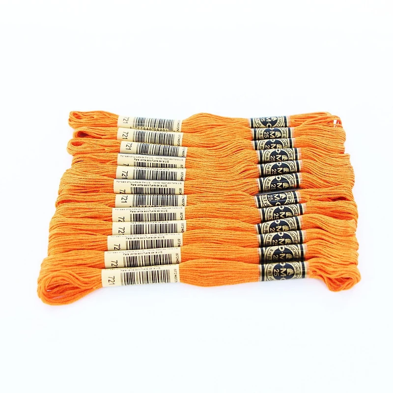 DMC Cotton 6 Strand Floss 8m – Orange Embroidery Thread, 6 Strand