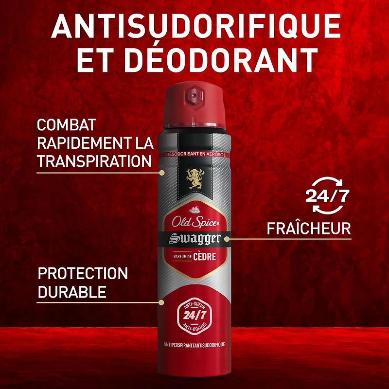 Old Spice Men's Antipespirant & Deodorant Invisible Dry Spray, Swagger Scent