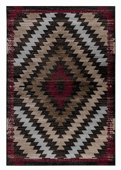 Rug Branch Collection Sakarya Tapis d'intérieur géométrique bohème moderne