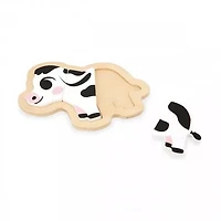 Janod 4 Wooden 2 to 5 Pieces-Farm Animal-Themed Puzzles-Children’s Toys-Educational Games-Early-Learning Toys-18 Months +