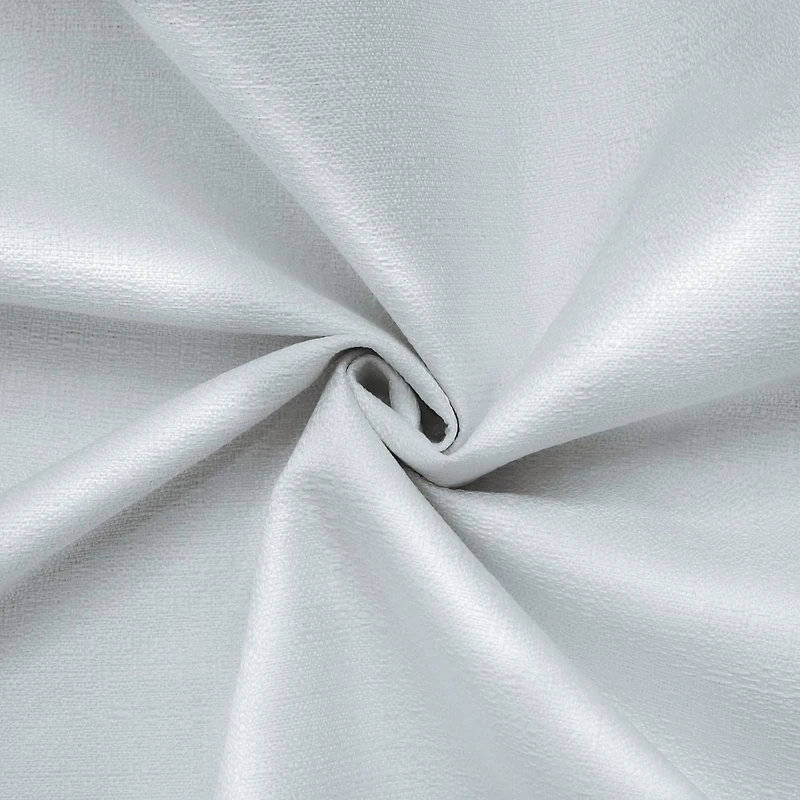 Loft Living Barry Total Blackout Textured Dual Header(Back Tab/Rod Pocket) Single Curtain Panel 52" x 95" White