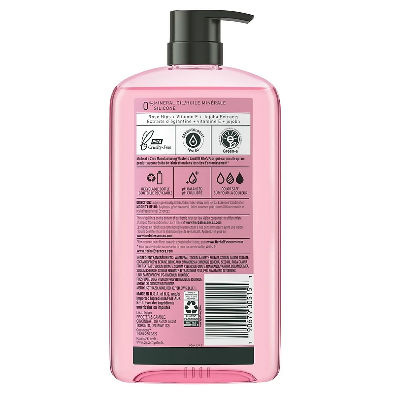 Herbal Essences Shampoing Lisse à l'Églantier 865 ml