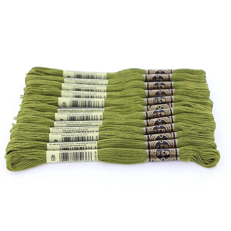 DMC Cotton 6 Strand Floss 8m - Green, 6 Strand
