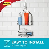 Command™ Bath Caddy Hanger BATH19-EF, Frosted, Command™ BATH19-EF