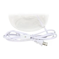 Simple Designs  Glass Table Lamp with Fabric Shade, Clear with Gray Shade