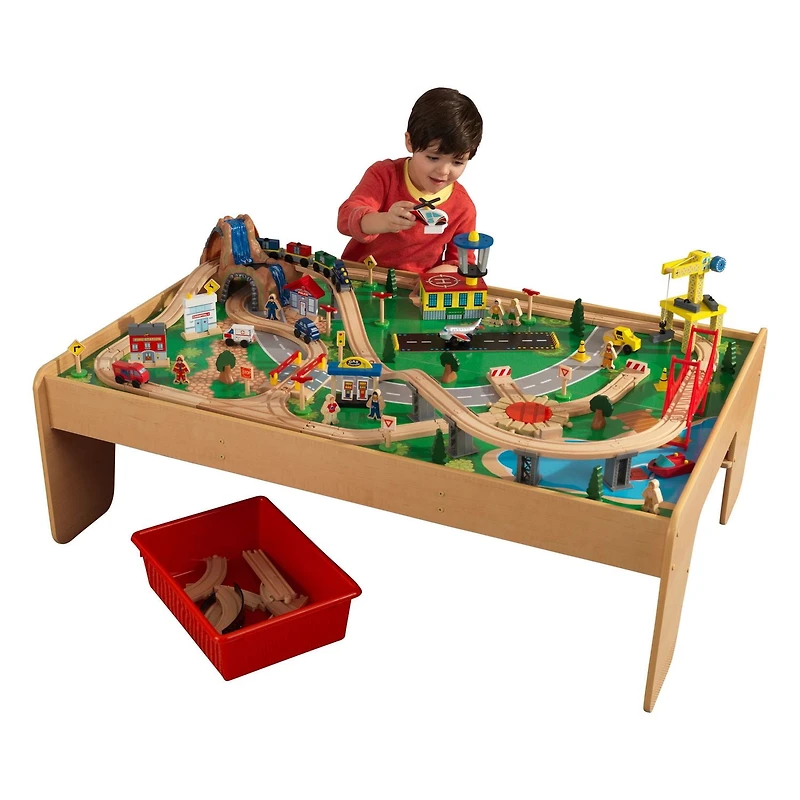 KidKraft Ensemble Train et table en bois Montagne cascade