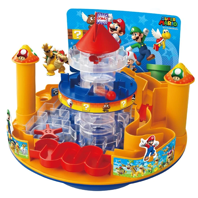 Epoch Games Super Mario Castle Land, jeu d'adresse et d'action sur table, à partir de 5 ans Jeu d'adresse et d'action