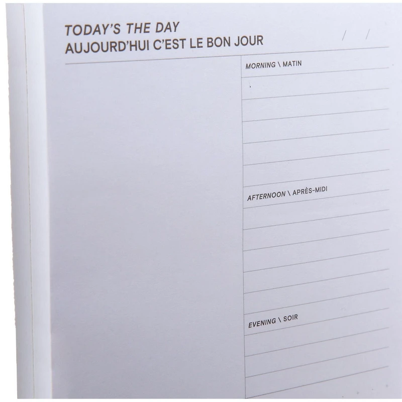 Feuillets à motifs Post-it®, agenda, journée, gris