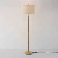 Cove 62" Light Faux Wood Floor Lamp with Jute Shade