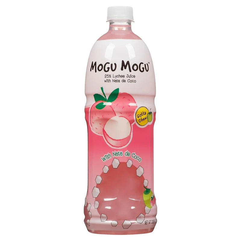 MOGU MOGU Lychee Juice Drink with Nata De Coco, 1 x 1L