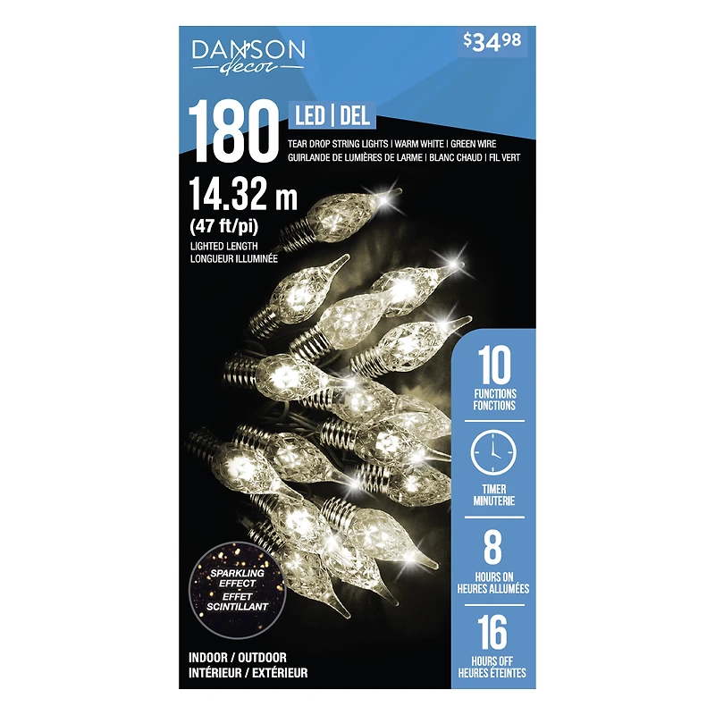 Danson Décor 180 C6 Lumière DEL, Blanc Chaud