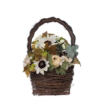 Couronne de panier Floral avec couronne de panier de citrouille