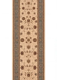 Rug Branch Majestic 2' x 12' (Exact Size: 2'3" x 12') Persian Indoor Runner Rug, Beige Blue, Traditional - Entryway, Hallway, Bathroom, and Kitchen