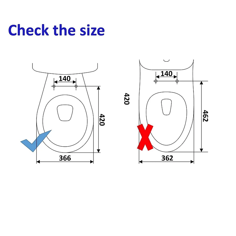 Mainstays 17 pouces de toilettes en plastique, facile à enlever l'articulation, blanc. Siège de toilettes