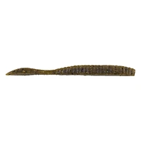 Berkley PBMSFW4-GP PowerBait MaxScent Flat Worm, ribsenhancing surface area, drop shot balt that quivers, 4" 10Pk, Green Pumpkin, PowerBait MaxScent Flat Worm,