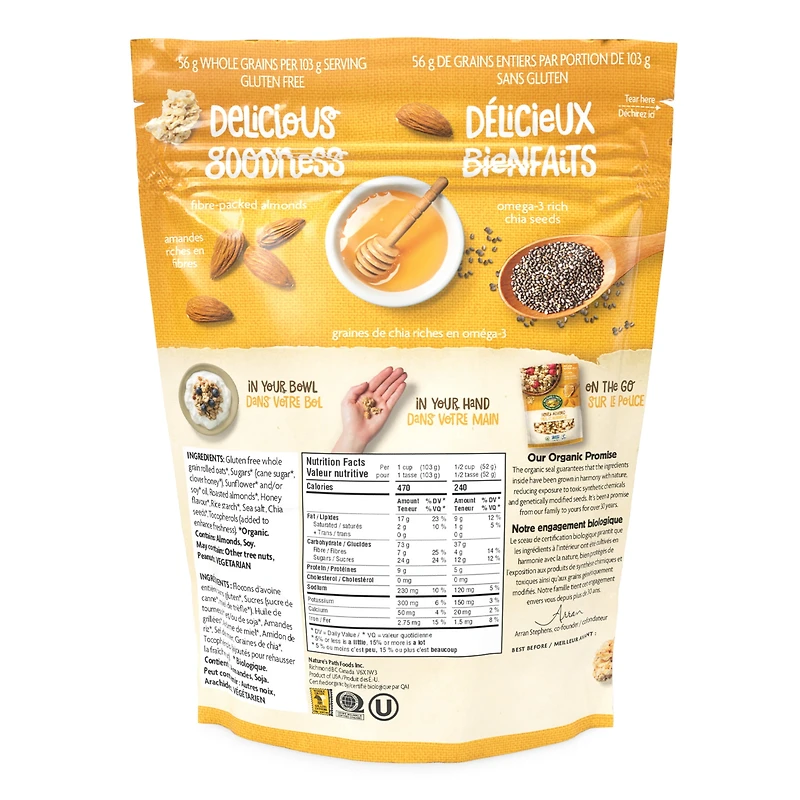 Nature's Path Granola croquantes miel et amandes 312g
