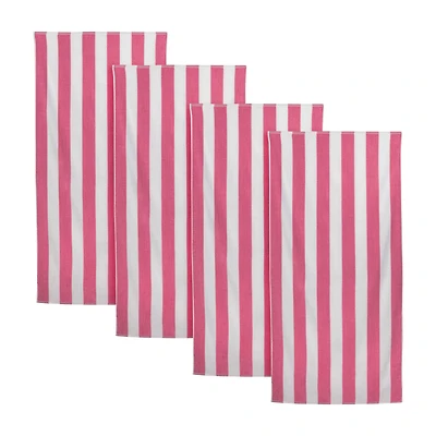 SERVIETTES DE PLAGE À RAYURES CABANA MAINSAYS, PAQUET DE 4