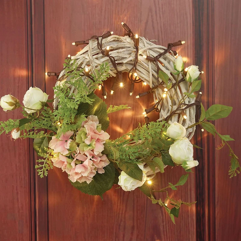 Guirlande de lumières à dôme à DEL blanc chaud de 100 ampoules Mainstays – Fil marron Guirlande de lumières à DEL