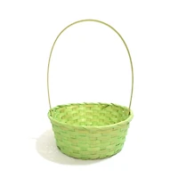 10.5" Bamboo Basket, Green