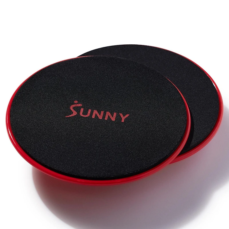 Sunny Health & Fitness Disque d'Exercice Double Face pour Tapis ou Parquet, Léger et Portable, Idéal pour les Abdominaux, les Exercices de Gainage, le Cardio et les Activités à Faible Impact (Noir, Ro