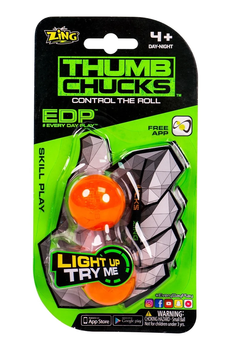 Jeux d'adresse de couleur orange Thumb Chucks de Zing